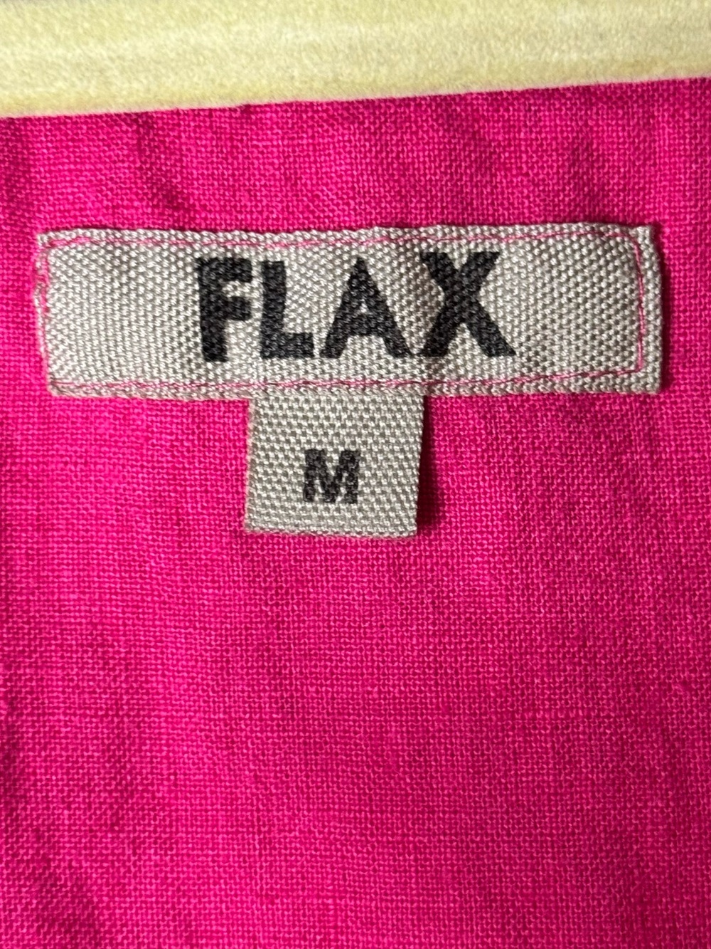 FLAX Women's Linen Lagenlook Hot Pink Square Neck Tank Top Size Medium - Picture 3 of 7